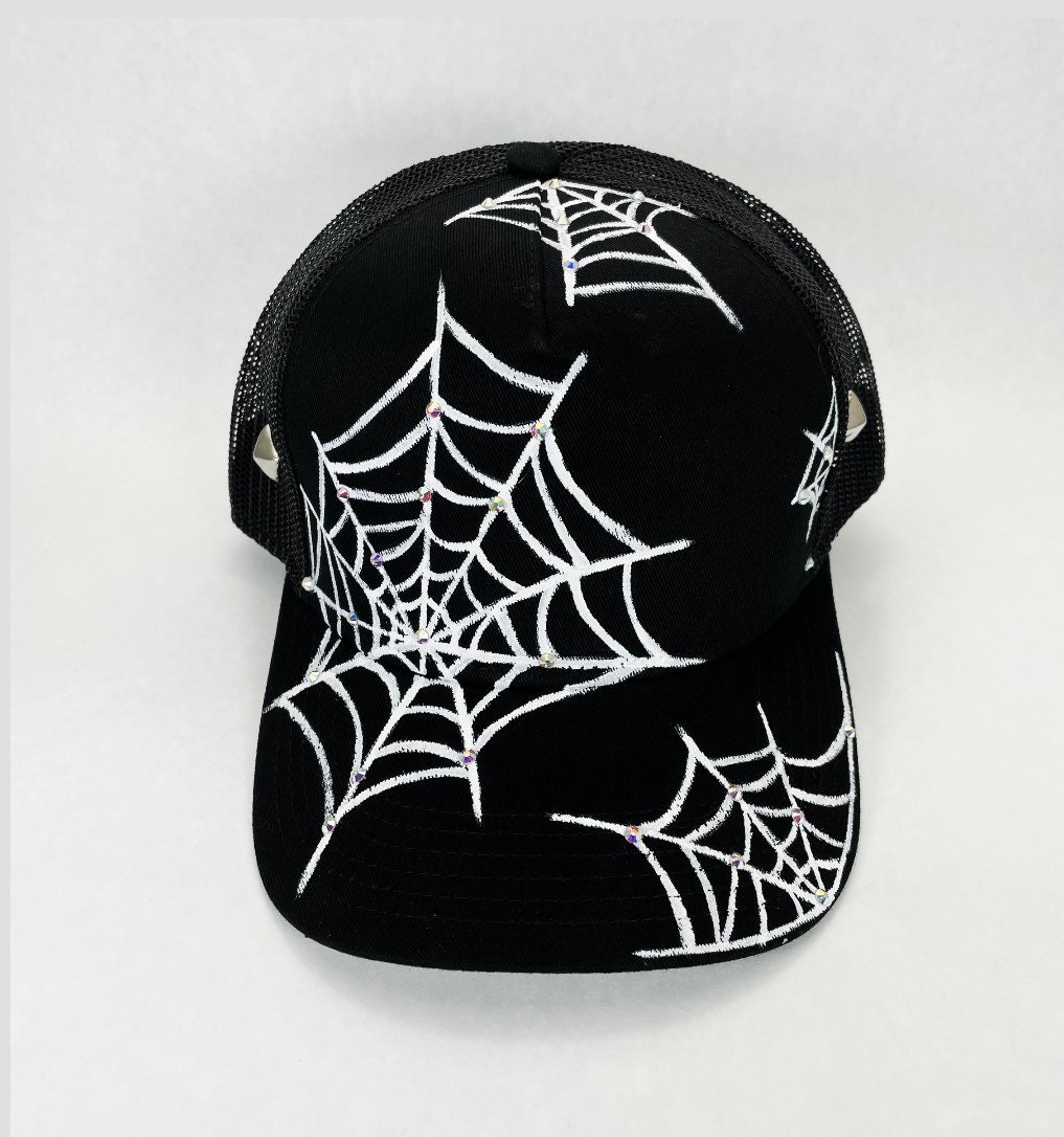 Crystal Spider Web Snapback Hat - Etsy
