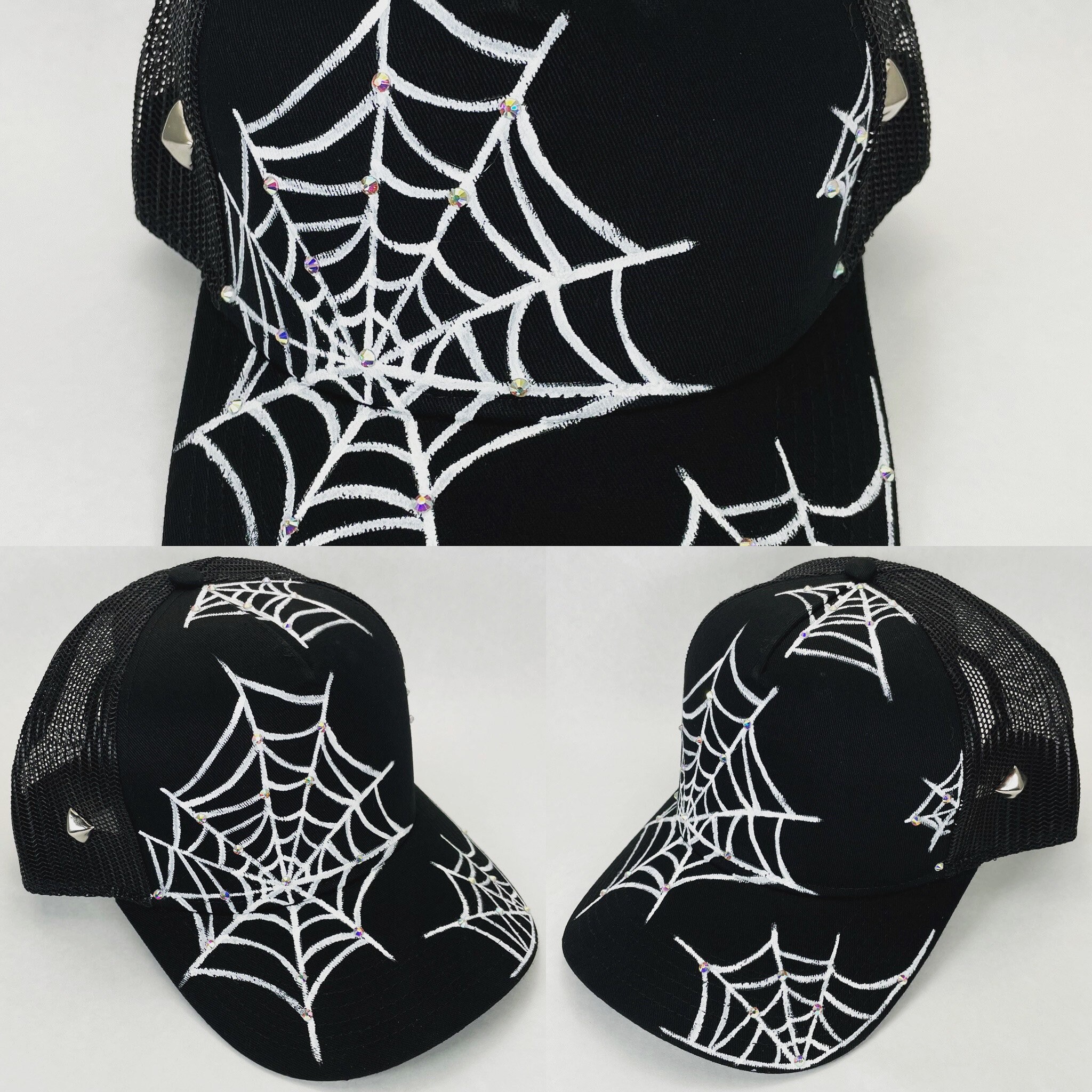 Crystal Spider Web Snapback Hat - Etsy