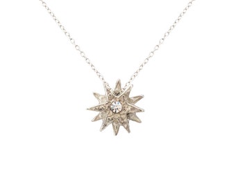 Star Necklace Silver Pendant - "Lyra"