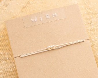 Freshwater Pearl Wish Bracelet – Dainty Friendship Bracelet