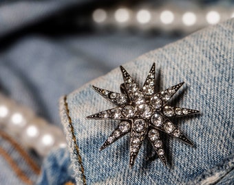 Star Brooch Crystal Pin - Vela