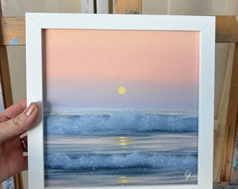 Rising Moon - Original Coastal Sunset Painting