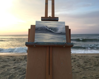 Golden Wave - Plein Air Seascape Oil Painting from the Outer Banks, North Carolina