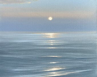 Under The Moonlight - Original Beach Painting