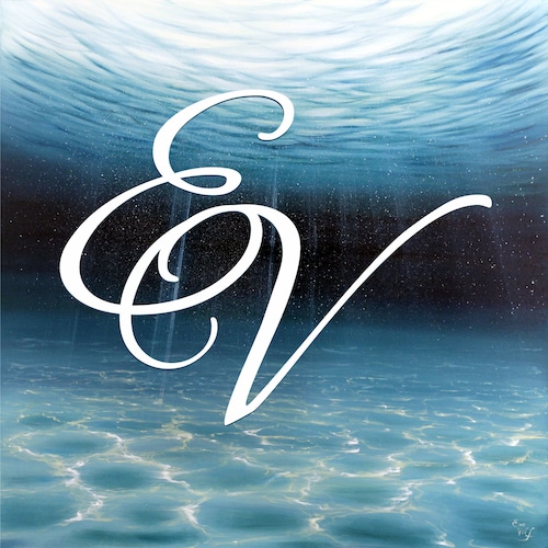 海のリズム - オリジナルの海の波の絵画、円形 24 インチ キャンバスに