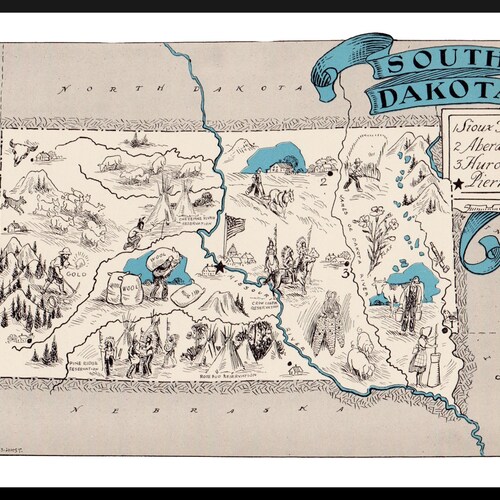 Sodak Retro Sticker Sodak Lake Day Sticker South Dakota Etsy
