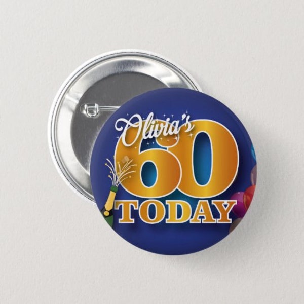 Personalised 60th Birthday Badge / Keyring / Bottle Opener / Magnet