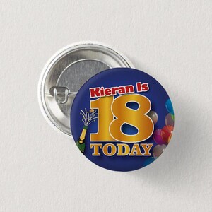 Personalised 18th Birthday Badge / Bottle Opener / Fridge Magnet