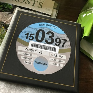 Car Tax Disc Canvas Print