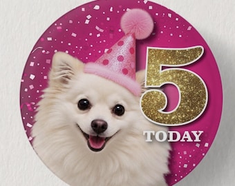 Personalised Pet Birthday Badge
