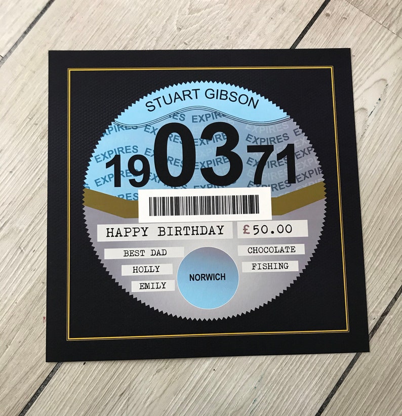 Car Tax Disc Paper Print