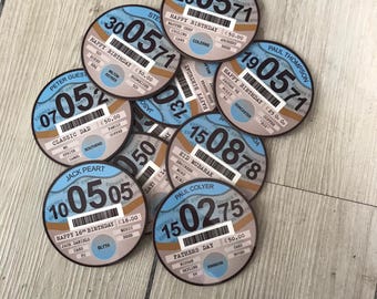 Personalised Car Tax Disc Coaster