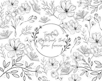 Teachers plant seeds that grow forever PNG digital download
