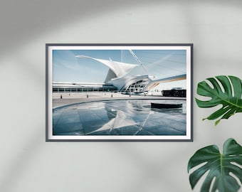Milwaukee Art Museum Reflections - Gloss Print - Downtown Milwaukee, Wisconsin - Milwaukee Art (Canvas Wraps available)