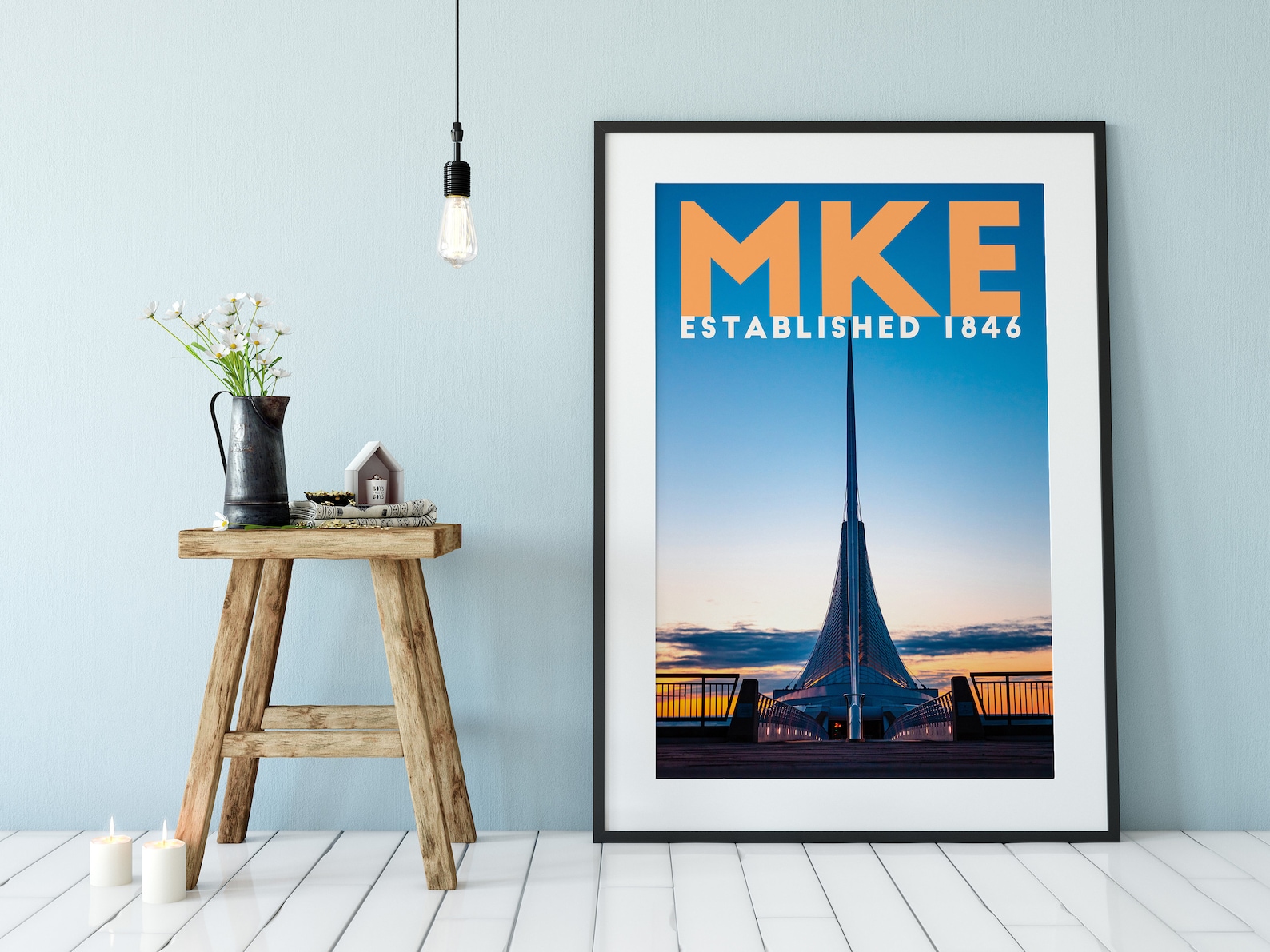 MKE Poster Series Milwaukee Art Museum Symmetry Sunrise Etsy