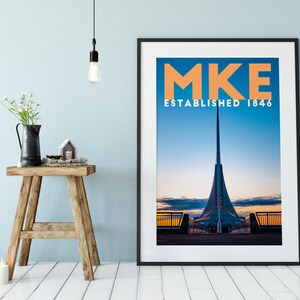 MKE Poster Series: Milwaukee Art Museum Symmetry Sunrise | Wall Decor | Milwaukee Poster | Milwaukee, Wisconsin