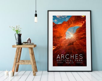 National Parks Poster Series: Arches National Park | 3 Options Available | Wall Decor | Poster