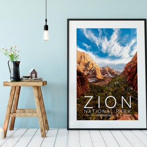National Parks Poster Series: Zion National Park | 7 Options Available | Wall Decor | Poster