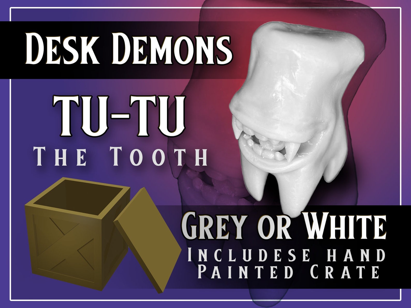 Tutu the Tooth Dentist Desk Demons or Tooth Fairy Gift Etsy