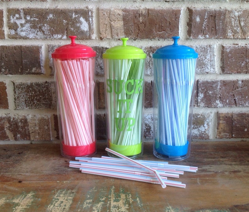 Plastic Straw Dispensersstorage/pencil Holder Etsy