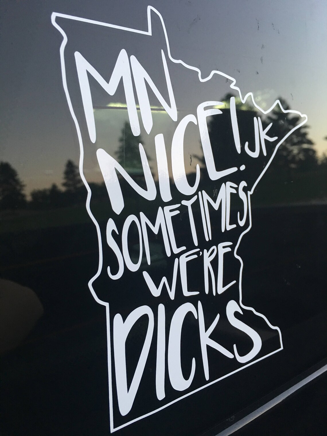 Minnesota decal // Minnesota window decal // permanent vinyl Etsy