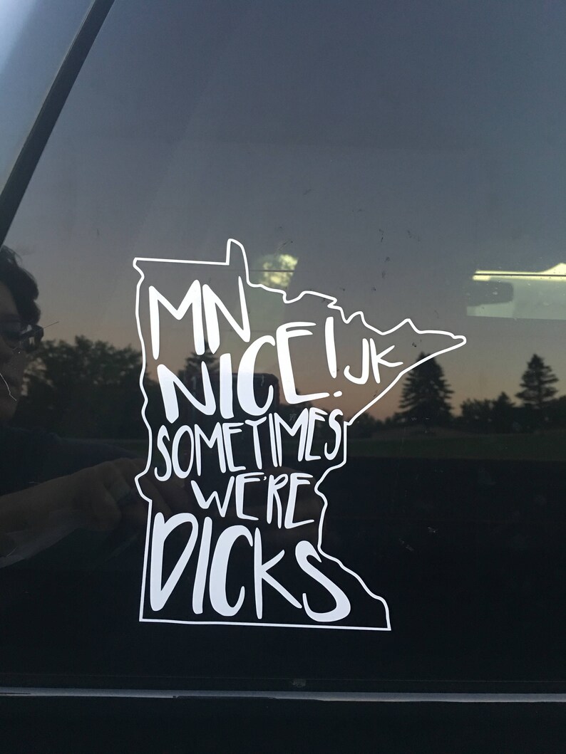 Minnesota decal // Minnesota window decal // permanent vinyl Etsy