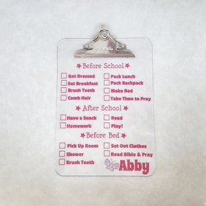 Chore Chart - Personalized Chore Chart Clipboard - Personalized Gift - Chore Chart Clipboard - Boy Chore Chart - Personalized Chore Chart