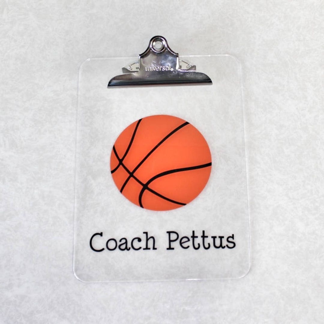 Basketball Clipboard, Personalized Coach Clipboard, Sports Coach, Coach