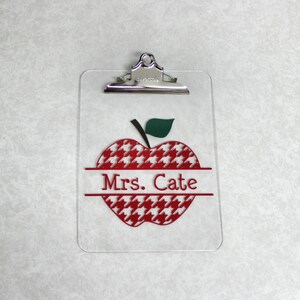 Houndstooth Clipboard - Personalized Teacher Clipboard - Teacher Gift - Personalized Teacher Gift - Teacher Appreciation - Teach - Teaching