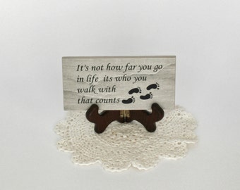 It's Not How Far You Go Tile - Decorative Tile - Inspirational - Encouragement - Vinyl Sayings - Vinyl Sign - Vinyl Tile - Tile Sign