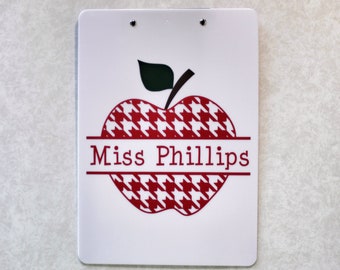 Personalized Teacher Gift, Personalized Teacher Clipboard, Houndstooth Clipboard, Teacher Gift, Teacher Appreciation, Personalized Gift