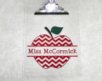 Personalized Teacher Chevron Clipboard, Teacher Gift, Personalized Teacher Gift, Teacher Appreciation