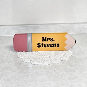 Personalized Teacher Wood Pencil Gift - Teacher Appreciation - Teaching - Classroom Sign - Classroom Decor -Name Sign