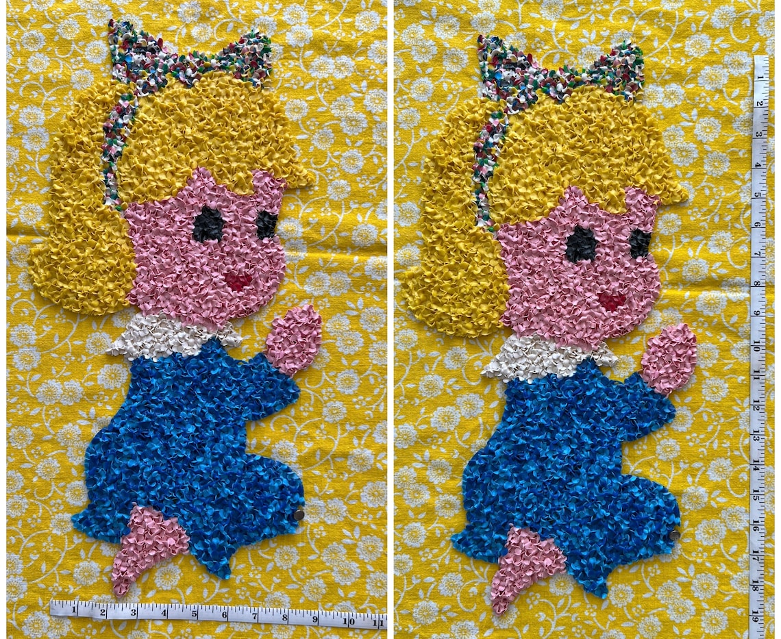 Vintage // Melted Plastic Popcorn Decorations Elephant Panda Etsy