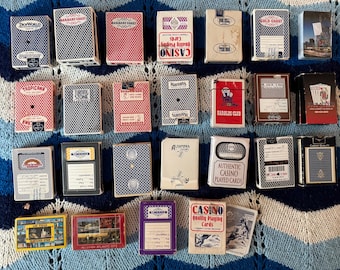 Barajas de cartas antiguas de Las Vegas y los casinos