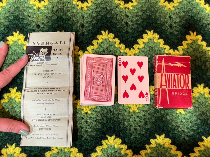 Vintage // Magic Playing Card Decks With Instructions Etsy