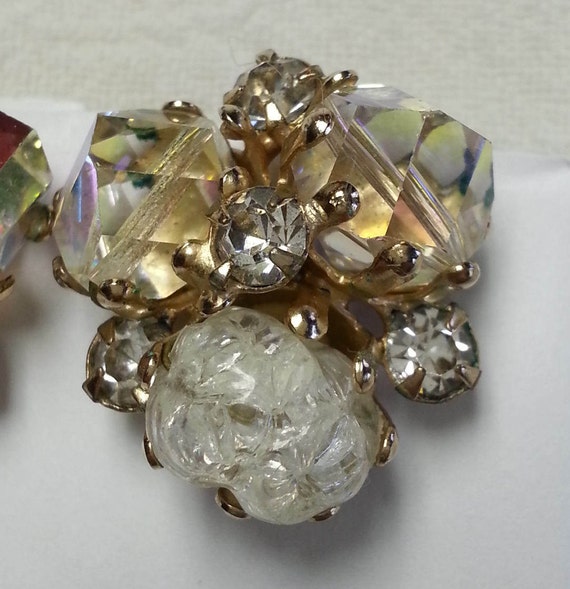 Vintage, Vogue, aurora borealis crystal beads, rh… - image 2
