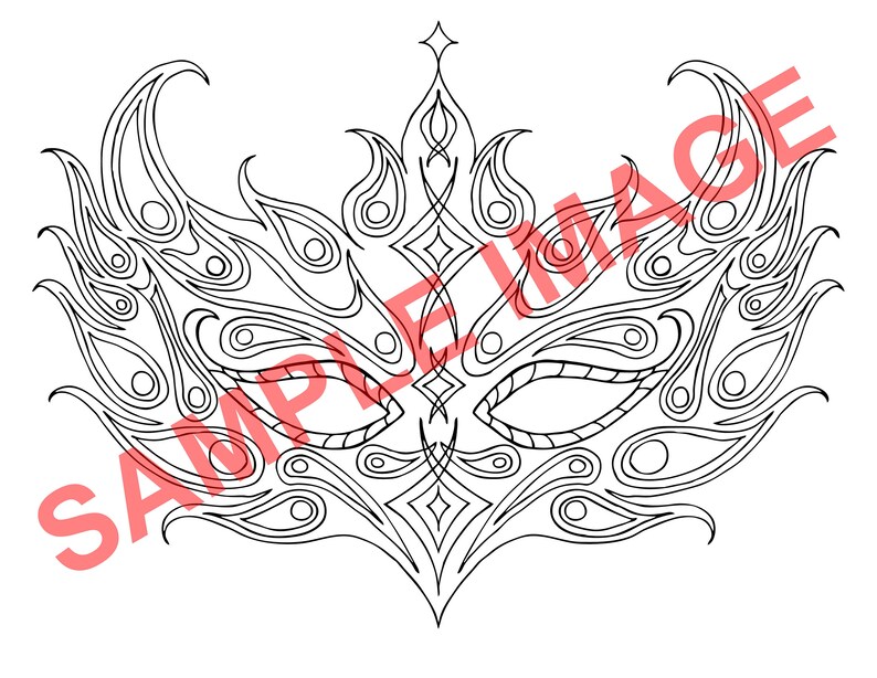 Mystical Masks Colouring Book Instant Download PDF Download - Etsy