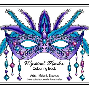 Mystical Masks Colouring Book - Instant Download - PDF Download