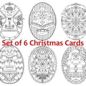 Colour Your Own Christmas Cards - Faberge Eggs Set 2