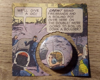 1967 Comic Astronauts Button