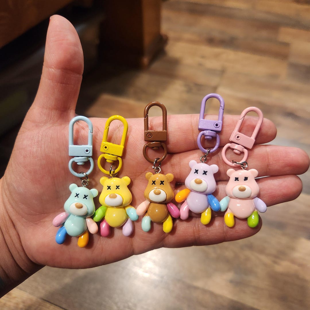 Hype Teddy Bear Keychain - Etsy