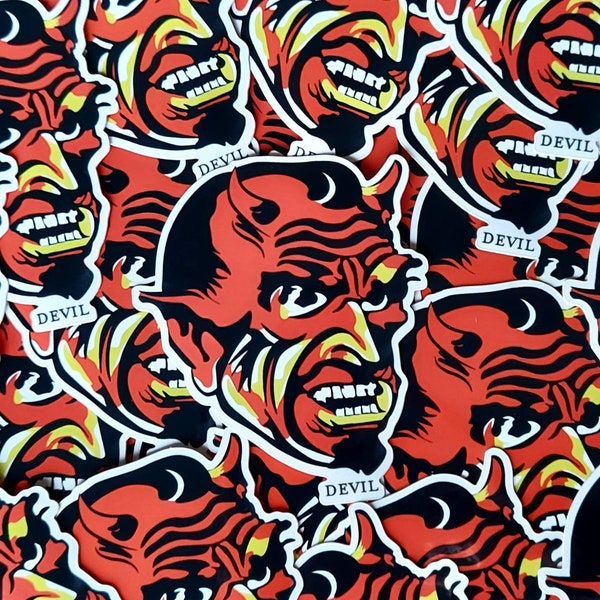 Vintage Devil Stickers - Etsy