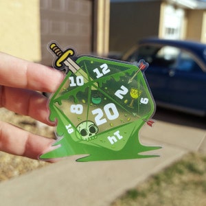 Gelatinous Cube D20 Sticker