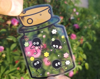 Dustie Bunnies In A Jar Sticker