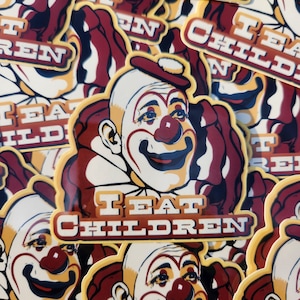Spooky Circus Clown Sticker