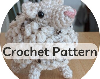 Wooly Sheep Esme Crochet Pattern Amigurumi Lamb Stuffie Pattern Stuffed Toy Knit Pattern Farm Animal Crochet Pattern Beginner Friendly