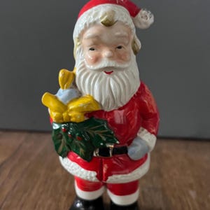 Vintage  Santa Clause figure Christmas collectible , hand painted