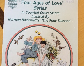 Vintage Norman Rockwell Four Seasons Series FOUR AGES OF LOVE Print Set 1