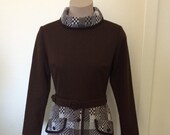 1960 39 s Leygil of London Mod textured polyester mini dress Made in New Zealand
